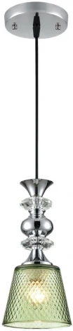 Подвесной светильник Lumion Manola 8047/1А хром/зеленый металл/стекло E27 1*60W 220V
