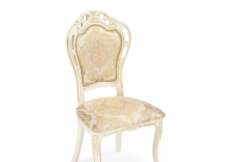 Обеденный стул Woodville Bronte молочный / патина