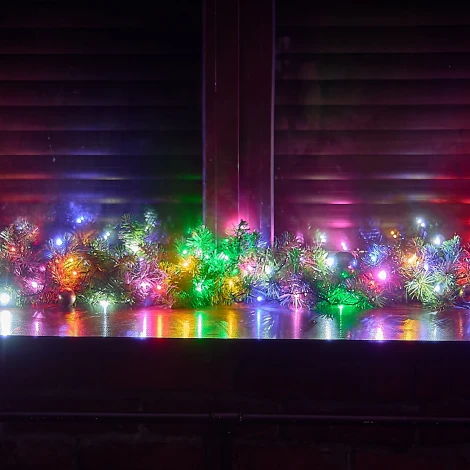 Гирлянда светодиодная, 10м. 100 светодиодов, белый, желтый, зеленый, красный, розовый, синий свет Uniel ULD-S1000-100/DGA MULTI-3 IP20