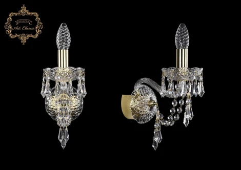 Бра Art Classic 10.23 10.23.1.141.Gd.Dr (220V, хрусталь, подвески, подсвечник, свеча)