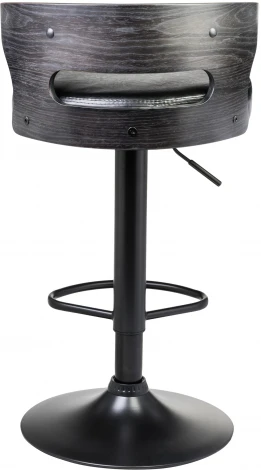 Стул барный DOBRIN FRED BLACK (чёрное дерево, чёрный) 1018_BlackBase-LMZ BLACK, цвет сиденья черный, каркаса черное основания черный