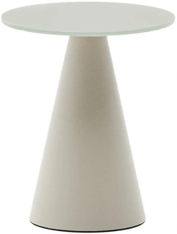 Журнальный столик Wilshire из матового стекла и стали матово-серый Ø35 см La Forma (ex Julia Grup) арт.261697