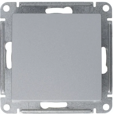 Переключатель встраиваемый перекрестный одноклавишный (алюминий) Systeme Electric AtlasDesign ATN000371