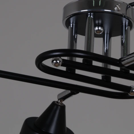 Потолочная люстра на штанге Reluce 70052-3.3-04 CR+BK (220V)