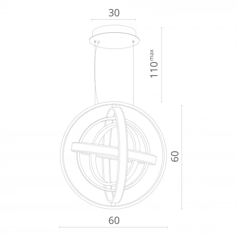 Подвесная люстра Divinare Mirror 1612/02 SP-1