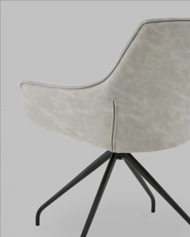 Кресло вращающееся Кимберли рогожка/замша серый Stool Group арт.УТ000041750