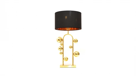 Интерьерная настольная лампа Lumina Deco Fabi LDT 5528 GD+BK