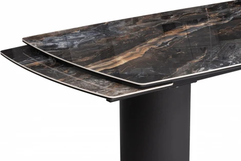 Керамический стол Woodville Маре 200(260)х100х77 neodom titanium lawa nero / черный арт.588045