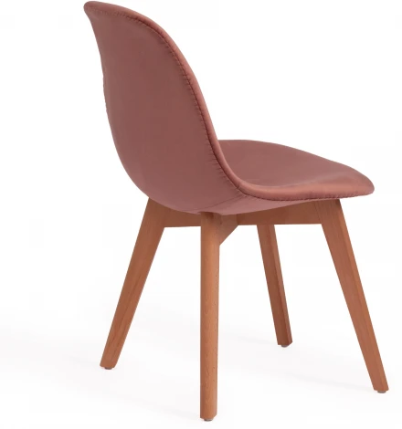 Обеденный стул Tetchair CINDY (Вельвет,Дерево бук/Коралловый)