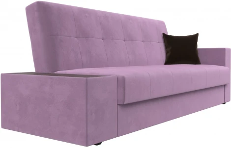 Диван-книжка Лига-020 стол слева (Сиреневый,Коричневый/Микровельвет) Лига Диванов арт.118510L