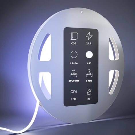 Светодиодная лента 24В COB 6Вт/м 6000К 5м IP20 Maytoni COB светодиодная лента 201069