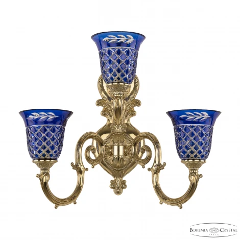 Бра Bohemia 7203 7203B16/2+1/210 G P2 U Clear-Blue/H-1J