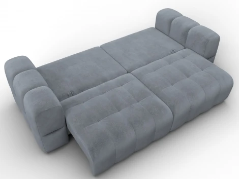 Диван прямой Лига-110 НПБ (ДВП,ДСП,ЛДСП,Брус,Фанера,Велюр/Серый) Лига Диванов 136512