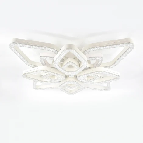 Потолочная люстра светодиодная с таймером Escada Sedna 10280/8LED 150Вт, с ПДУ, металл/акрил, белый (220V)