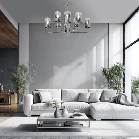 Потолочная люстра на штанге Eurosvet Pluto 60156/8 хром (220V)