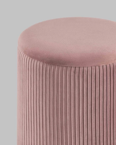 Пуф Шарлотта с ящиком велюр розовый УТ000025558