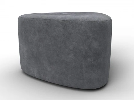 Пуф 004 (ДСП,Фанера/Пластик/Велюр/Темно-серый) Лига Диванов 132501