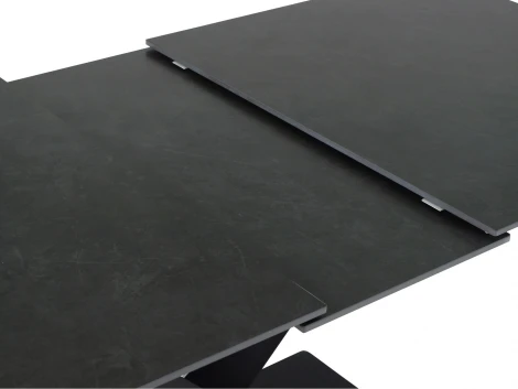 Раздвижной обеденный стол Montel ОГОГО Обстановочка! (Керамика/Черный) арт.926802