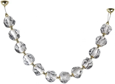 Подвесной светильник "бусы" Odeon Light Jemstone 5085/48L золото/прозрачный/металл/акрил LED 48W 4000K 2400Лм (220V, на проводе, шарики, бусы)