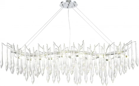 Подвесной светильник ST Luce Teardrops SL1660.113.12 Хром/Хром, Прозрачный G9 12*5W 4000K (220V, на тросе)