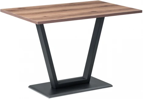 Стол на тумбе Woodville Мичиган Лофт 110х70 25 мм дуб делано темный / черный матовый 515299
