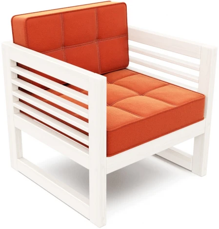 Кресло Arsko Сега беленый дуб велюр оранжевый