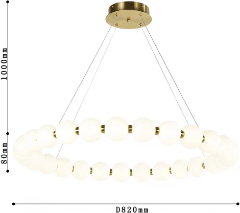 Подвесная люстра Favourite Gubbare 4014-8P (LED, 220V, на тросе, шарики, бусы)