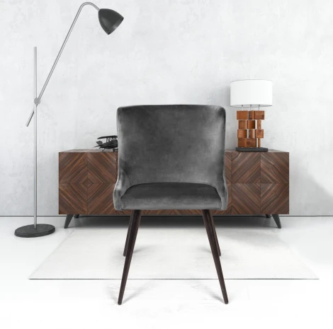 Стул Top Concept JAZZ поворотный 360 градуcов, бархат серый 27