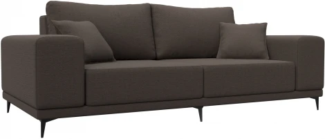 Диван прямой Льюес (Коричневый/Рогожка) Лига Диванов арт.122672