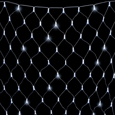 Светодиодная сеть с колпачком 2 x 3 м белая 220В, 384 LED, провод прозрачный ПВХ, IP65 Laitcom NTL384CAP-10-2W