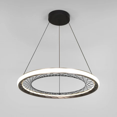 Подвесной светодиодный светильник Eurosvet Parafe 40024/1 LED серый (220V, на тросе, круглые)