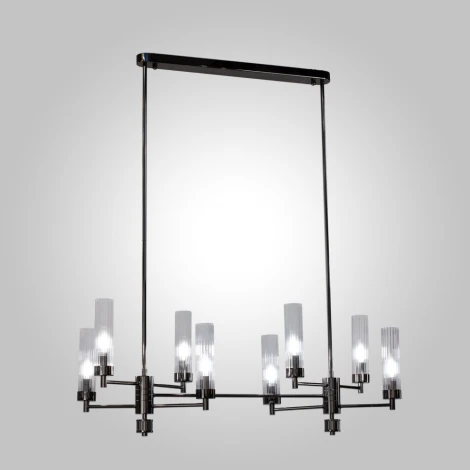 Потолочная люстра на штанге AM Group INDIGO SPL8 PEARL BLACK