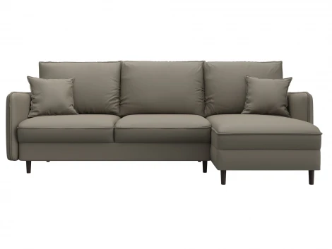 Диван угловой Лига-064 НПБ угол универсальный (ДСП/Дерево/Экокожа/Бежевый) Лига Диванов 129931