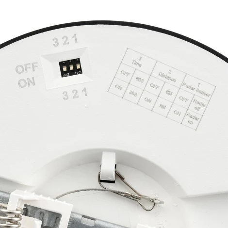 Потолочный светильник Sonex Nebula Black 7788/12L пластик/белый/черный LED 12Вт 3000/4000/6500К CCT/датчик движения