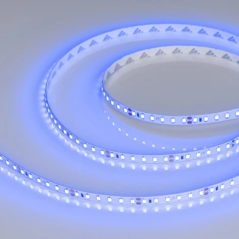 Светодиодная лента RT-A120-8mm 24V Blue (9.6 W/m, IP20, 2835, 5m) (Arlight, 9.6 Вт/м, IP20) 008783(3)