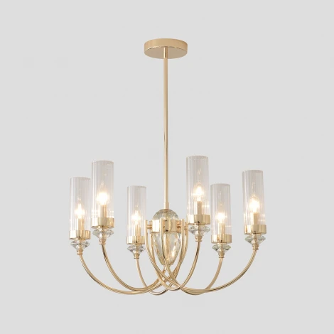 Потолочная люстра на штанге Crystal Lux SECRET SP6 GOLD