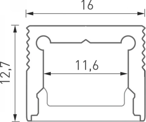 Накладной профиль для светодиодной ленты DesignLed LS LS.1613-R