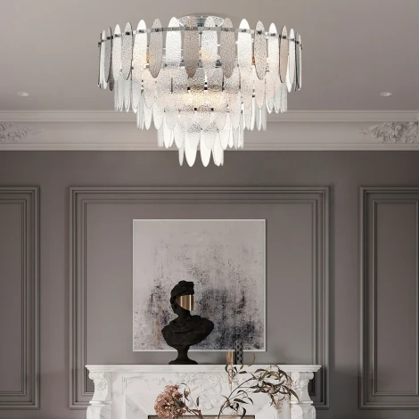 Потолочная люстра хрустальная на штанге Arte Milano Sorrento-1309 371309/9/40/580 CR (220V)