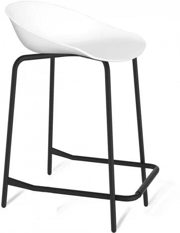 Стул полубарный SHT-ST19/S29-1 белый/черный муар Sheffilton 2424923602