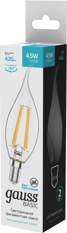 Лампочка светодиодная филаментная Gauss Basic 1041125