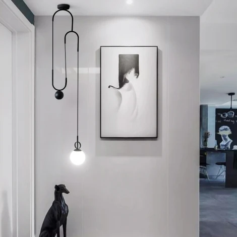 Подвесной светильник Newton Black ImperiumLoft Newton-Black01 (187975-23) (220V, на проводе, шар)