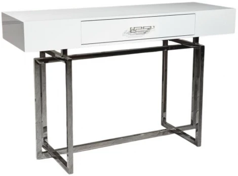 Стол-консоль IST-CASA Гарда-1 P-MJ-003, 120х40х76 см, белый/хром