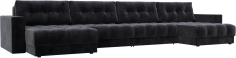 Диван П-образный с декором Лига-049 НПБ Лонг Лига Диванов (Велюр) арт.128577