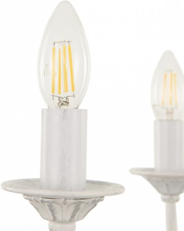 Подвесная люстра Arte Milano AM342620 342620/8 WT+SL (220V, на цепи, подсвечник, свеча)