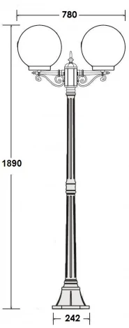 Наземный фонарь Oasis Light GLOBO L 88208LA Bl (220V, фонарь, шар, IP44)