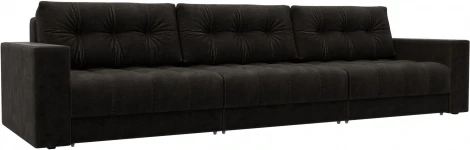 Диван прямой с декором Лига-049 НПБ Лонг Лига Диванов (Велюр) арт.128431