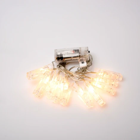 Гирлянда Uniel ULD-S0200-010/STB/2AA WARM WHITE IP20 CLIPS