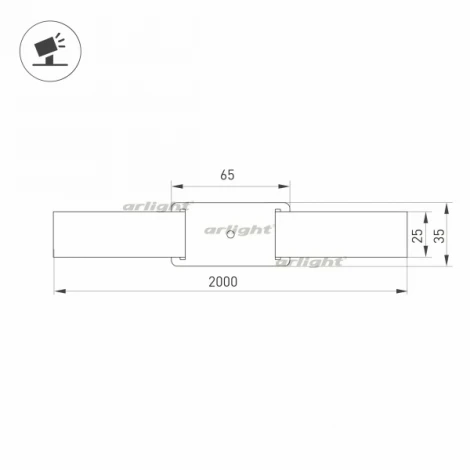 Основание для светильника ALT-BELT-1-2000 (BK) (Металл) 032550 Arlight ALT-BELT