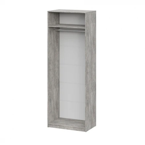 Шкаф распашной Арника ШК 5 (800), Цемент светлый, Белый шагрень