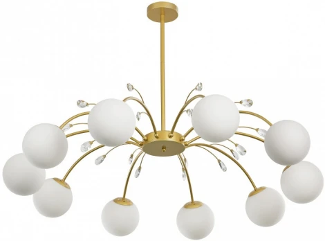 Потолочная люстра на штанге Arte Milano Neapol-71069 273802/10 GD (220V, шар)